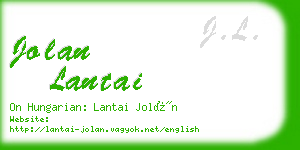 jolan lantai business card